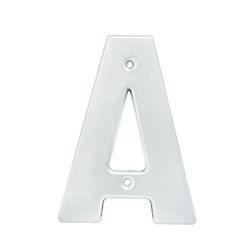 Letra A bold 4" cromo satinada