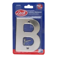 Letra B bold 4" cromo satinada