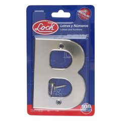 Letra B bold 4" cromo satinada