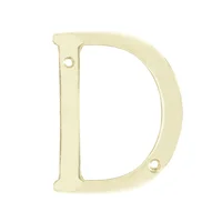 Letra D slim 4" laton brillante