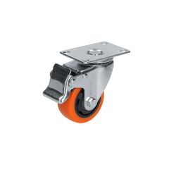 Rodaja PVC giratoria con freno 3".