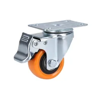 Rodaja PVC giratoria con freno 2"