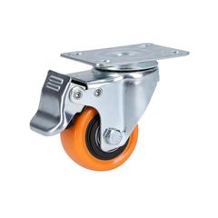 Rodaja PVC giratoria con freno 2"