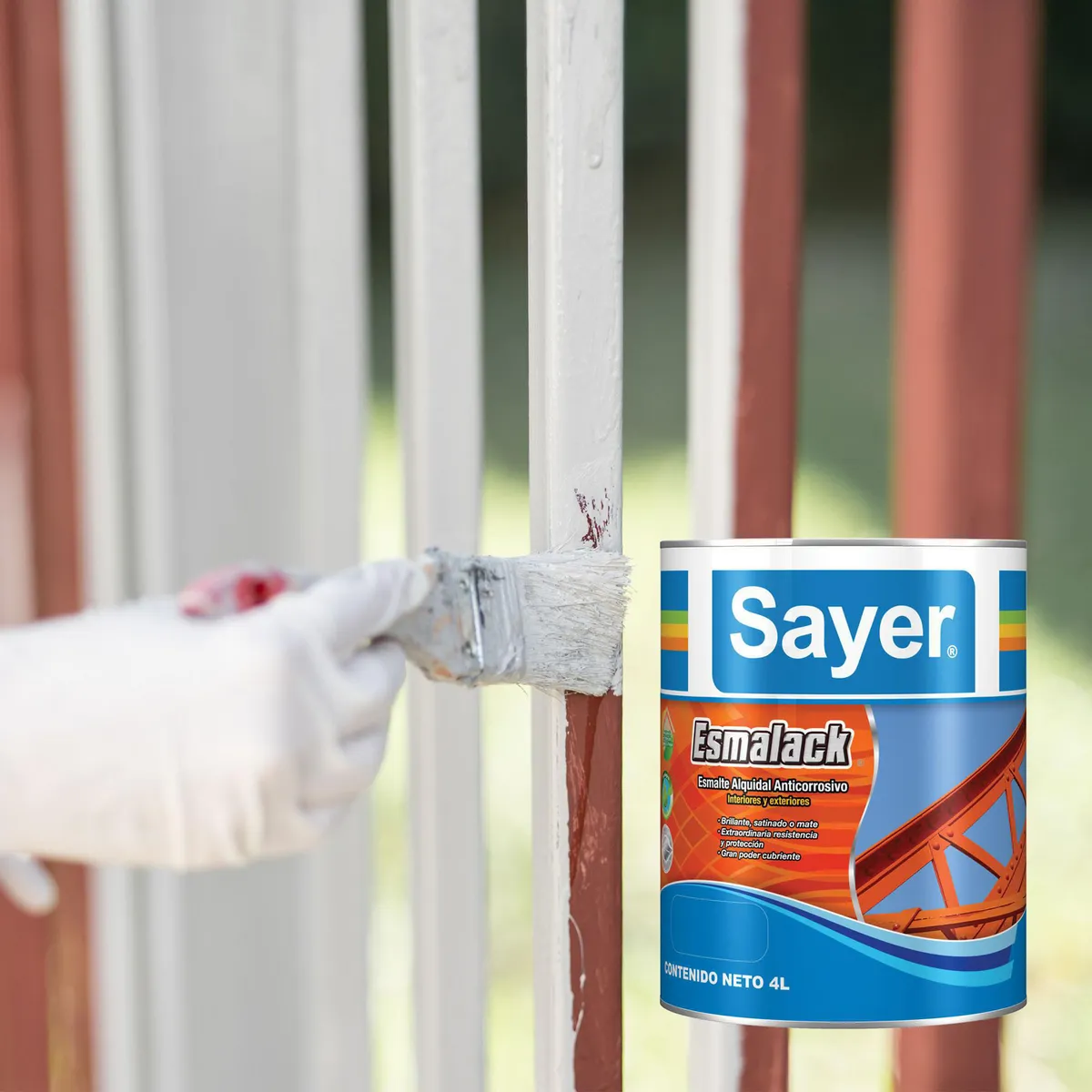 Sayerlack - Esmalte Esmalack Blanco Mate Directo 4L