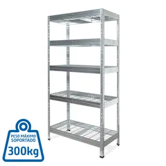Estante galvanizado 5 niveles 90 x 180 x 45 cm