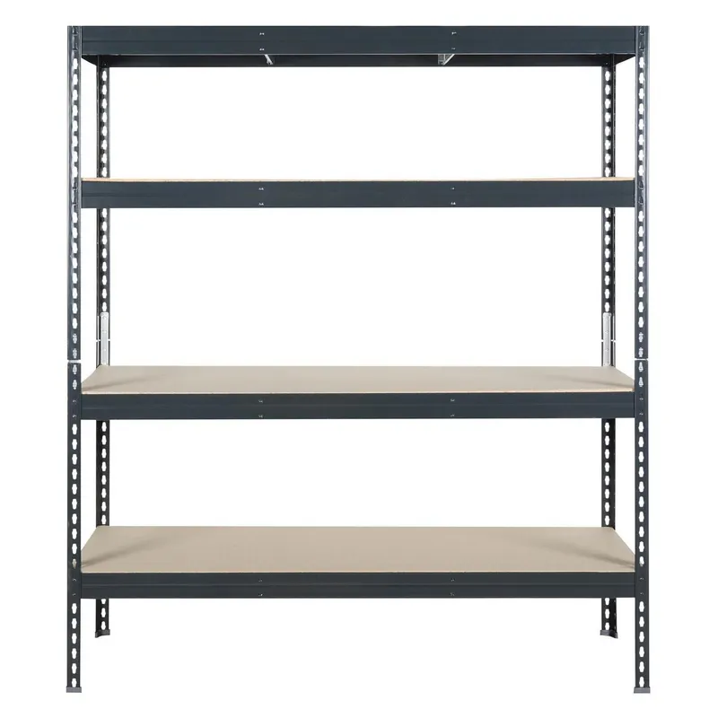 Fixser - Estante de metal negro 4 niveles 150 x 176 x 60 cm