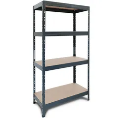 Estante de metal cromado 4 Niveles 75 x 176 x 40 cm