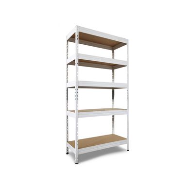 Estante de metal blanco 5 Niveles 90 x 180 x 40 cm