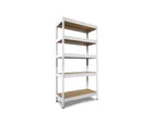 Estante de metal blanco 5 Niveles 90 x 180 x 40 cm
