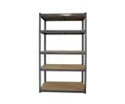 Estante Rivet de metal negro 5 niveles 100 x 192 x 50 cm