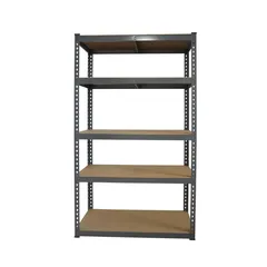Estante Rivet de metal negro 5 niveles 100 x 192 x 50 cm