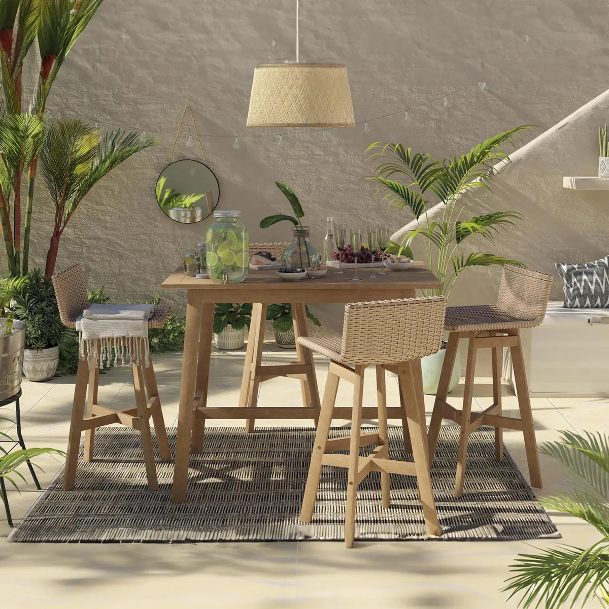 Just Home Collection - Juego Bar Cataluña 4 Personas