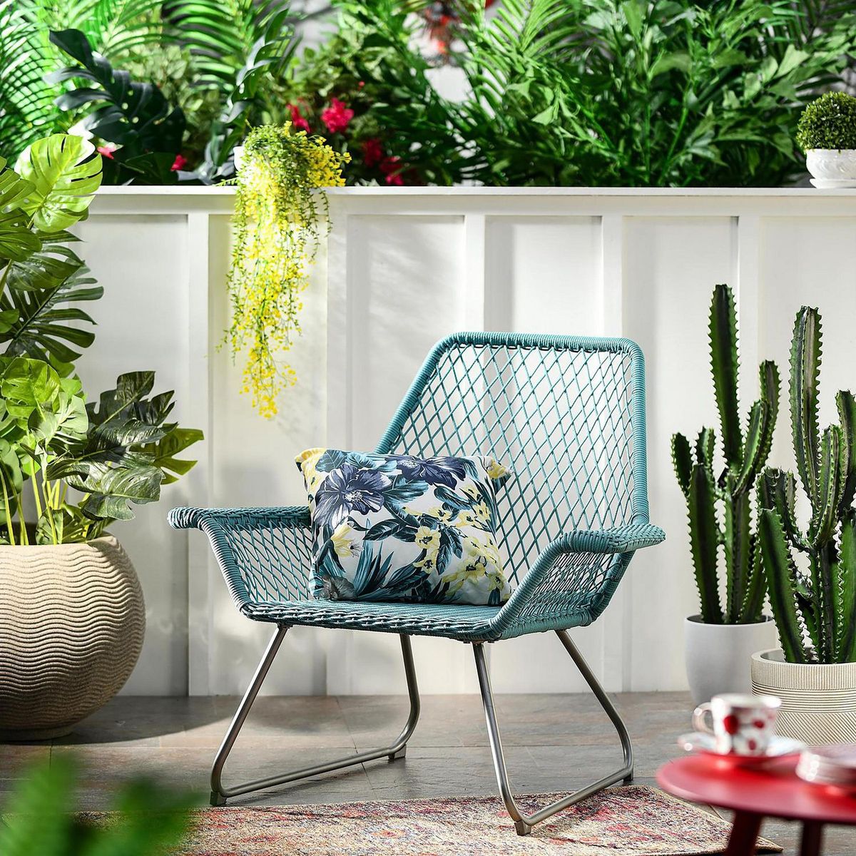Just Home Collection - Silla Terraza Celeste