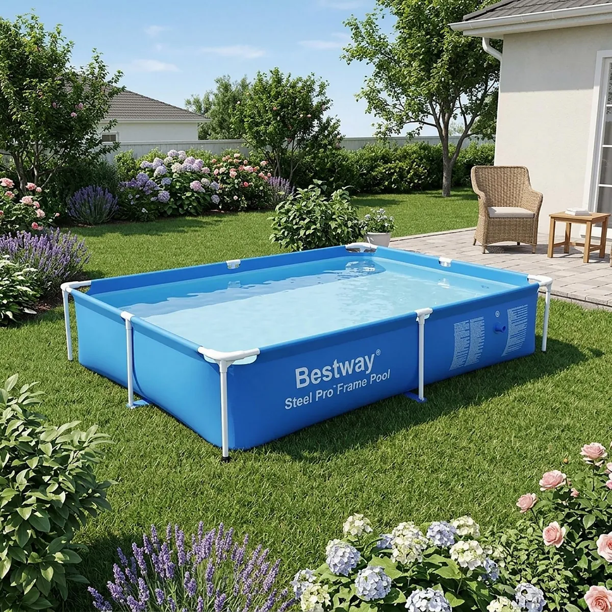 Alberca Estructural Rectangular 228 x 159 x 42 cm, marca Bestway - Foto 2
