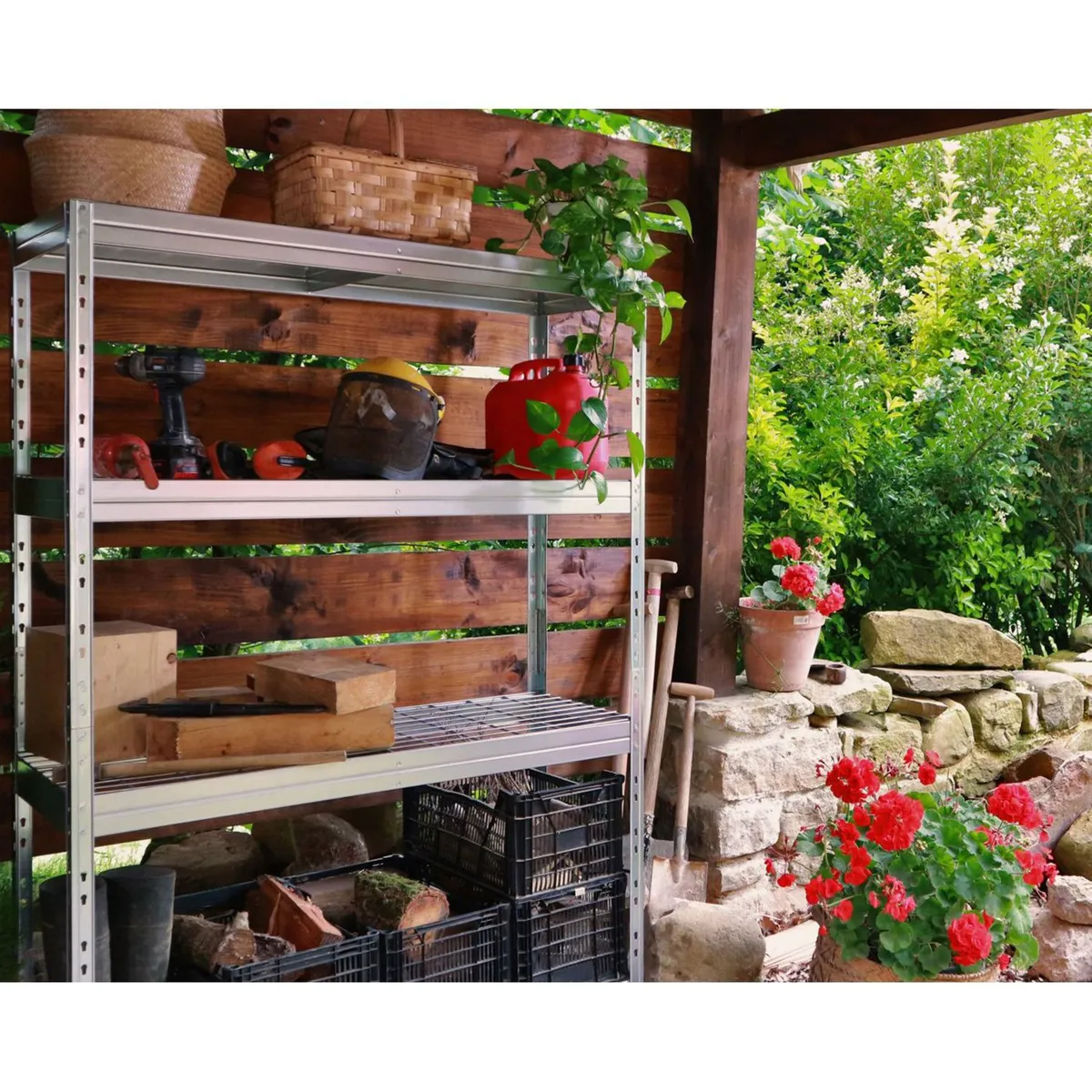 Estante galvanizado 4 niveles 150 x 180 x 60 cm, marca Fixser - Foto 2
