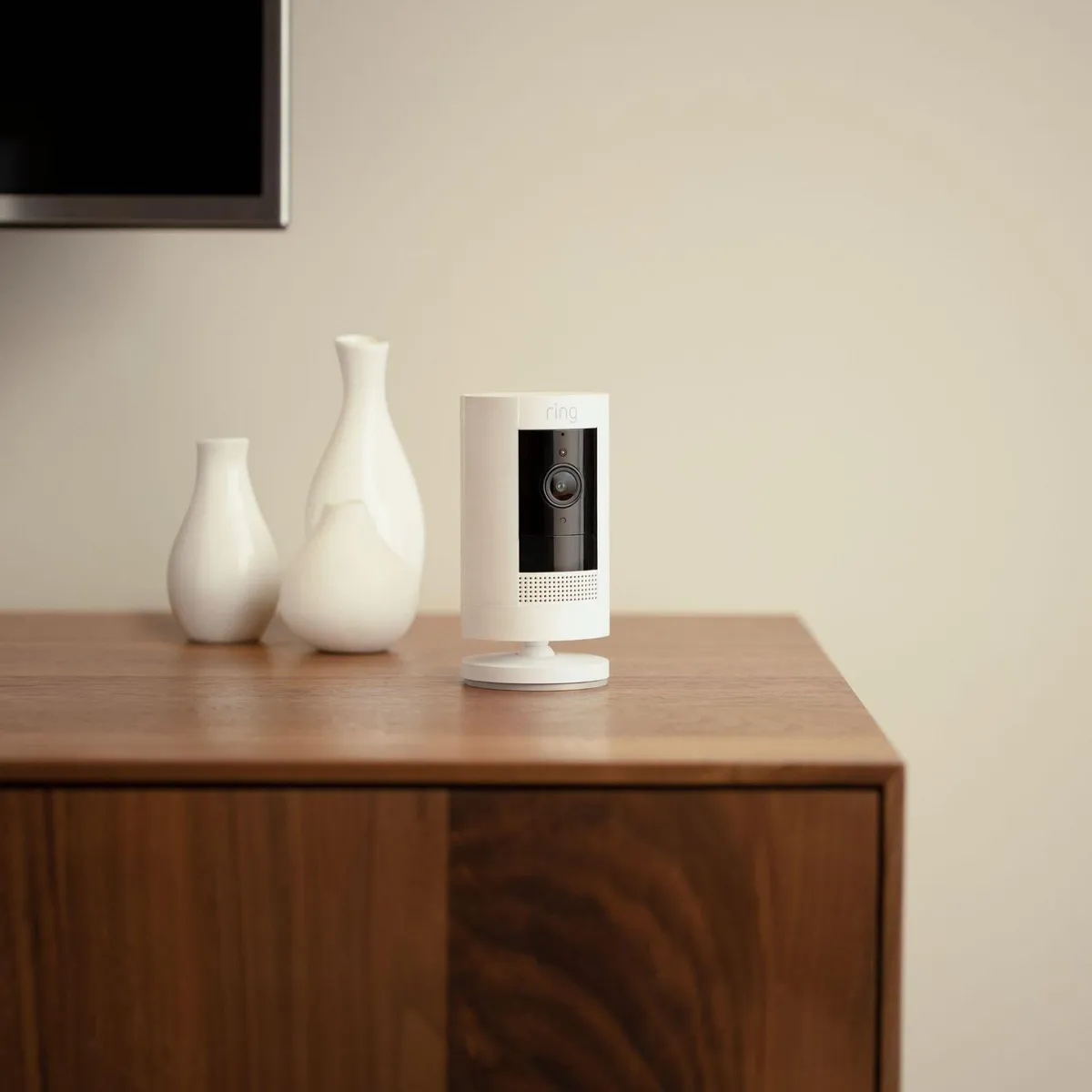 Ring - Ring cámara de seg. stick up cam con cable 3ra gen blanco