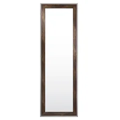 Espejo Decorativo Rectangular de 47 x 141 cm Café/ Plata