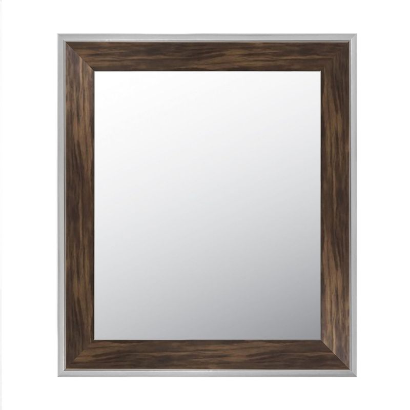 Live Deco - Espejo Decorativo Rectangular de 56 x 64 cm Café/ Plata
