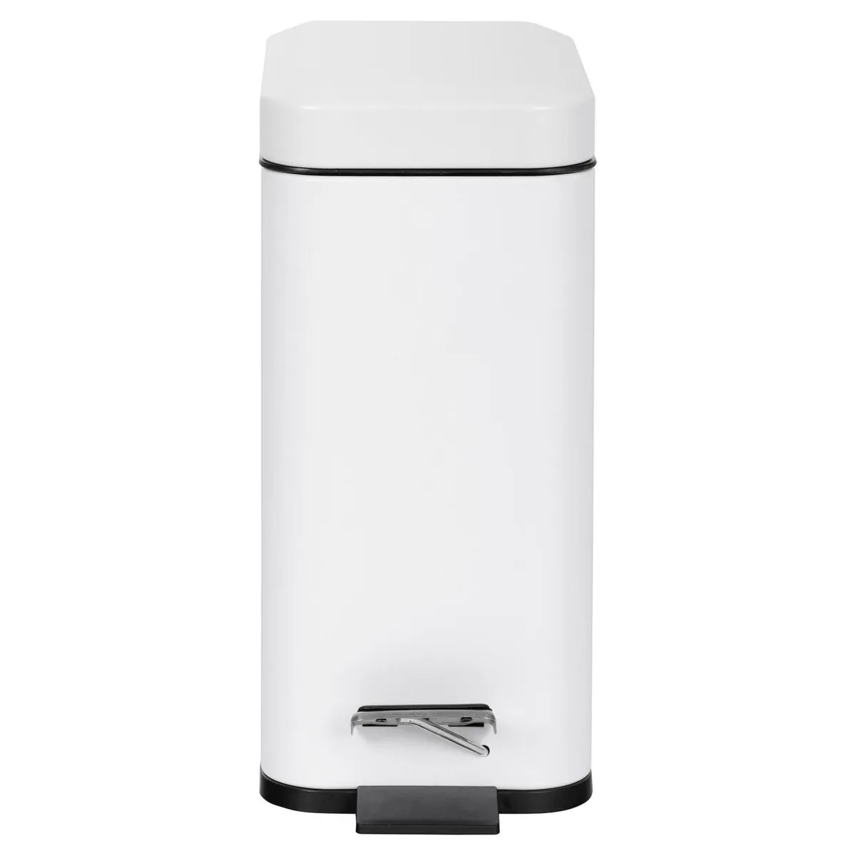 Just Home Collection - Bote de Basura Diseño Metálico con Pedal de 6L Negro