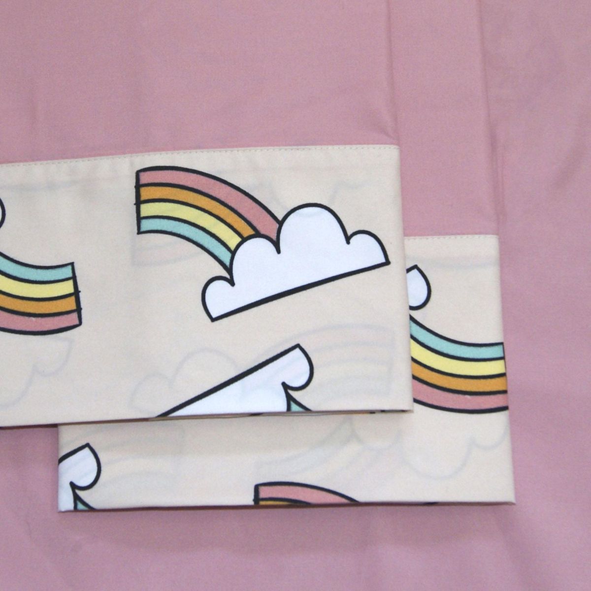 Juego de Sábanas Queen Size Rainbow Rosa, marca Just Home Collection - Foto 2