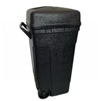 Bote de Basura Plástico con Ruedas y Tapa de 170L Negro
