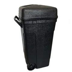 Bote de Basura Plástico con Ruedas y Tapa de 170L Negro