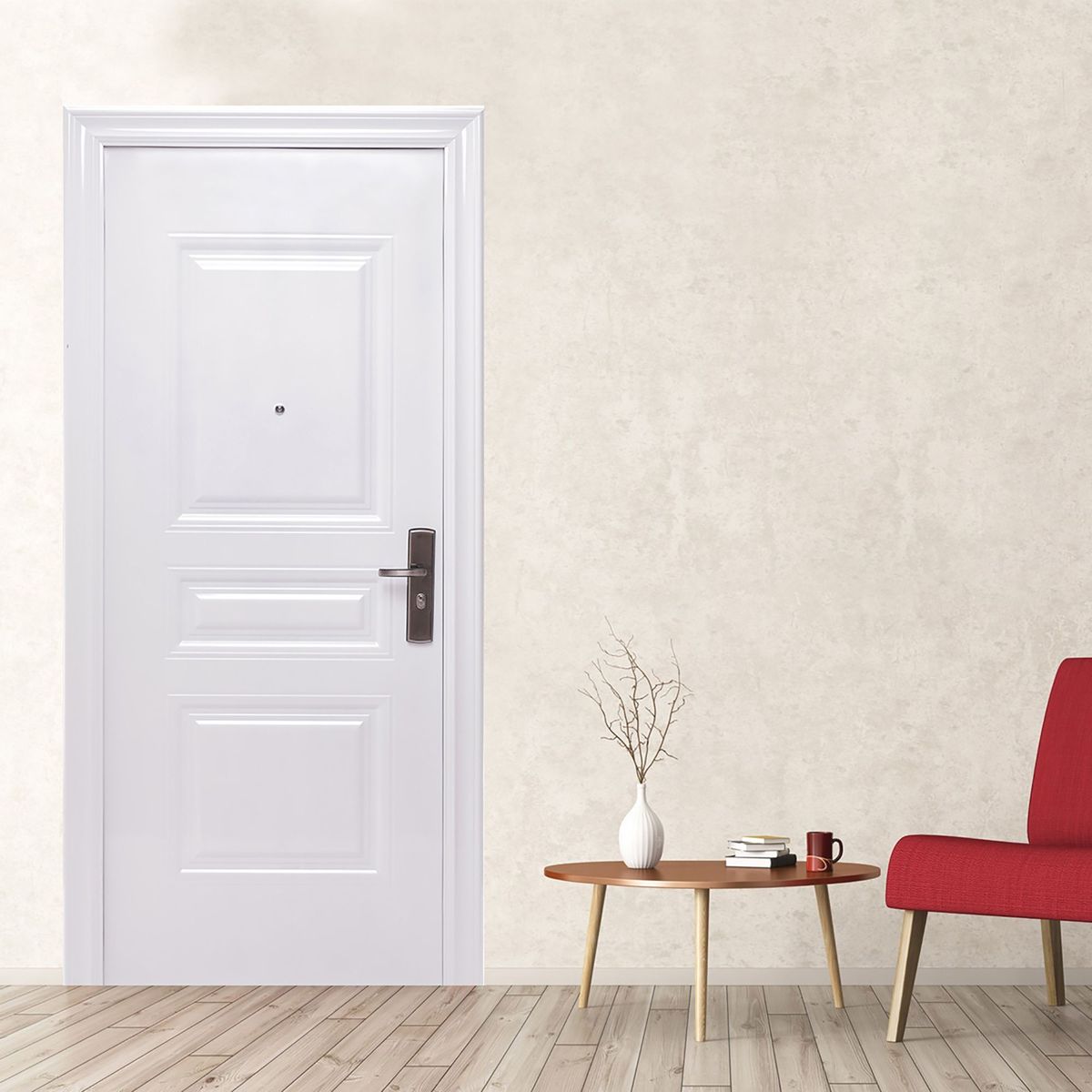 Multimarca - Puerta Seguridad Clasic Blanca Izquierda 95 x 215 cm