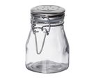Shaker de vidrio con tapa clip resellable