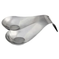 Posacucharas doble acero inoxidable