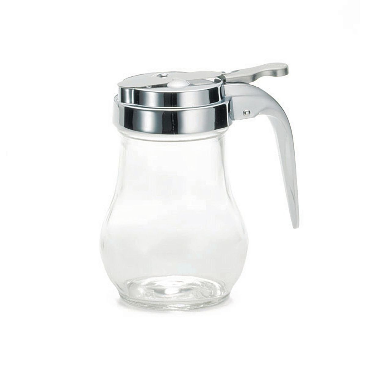 Tablecraft - Mielera vidrio tapa cromada 6 onzas