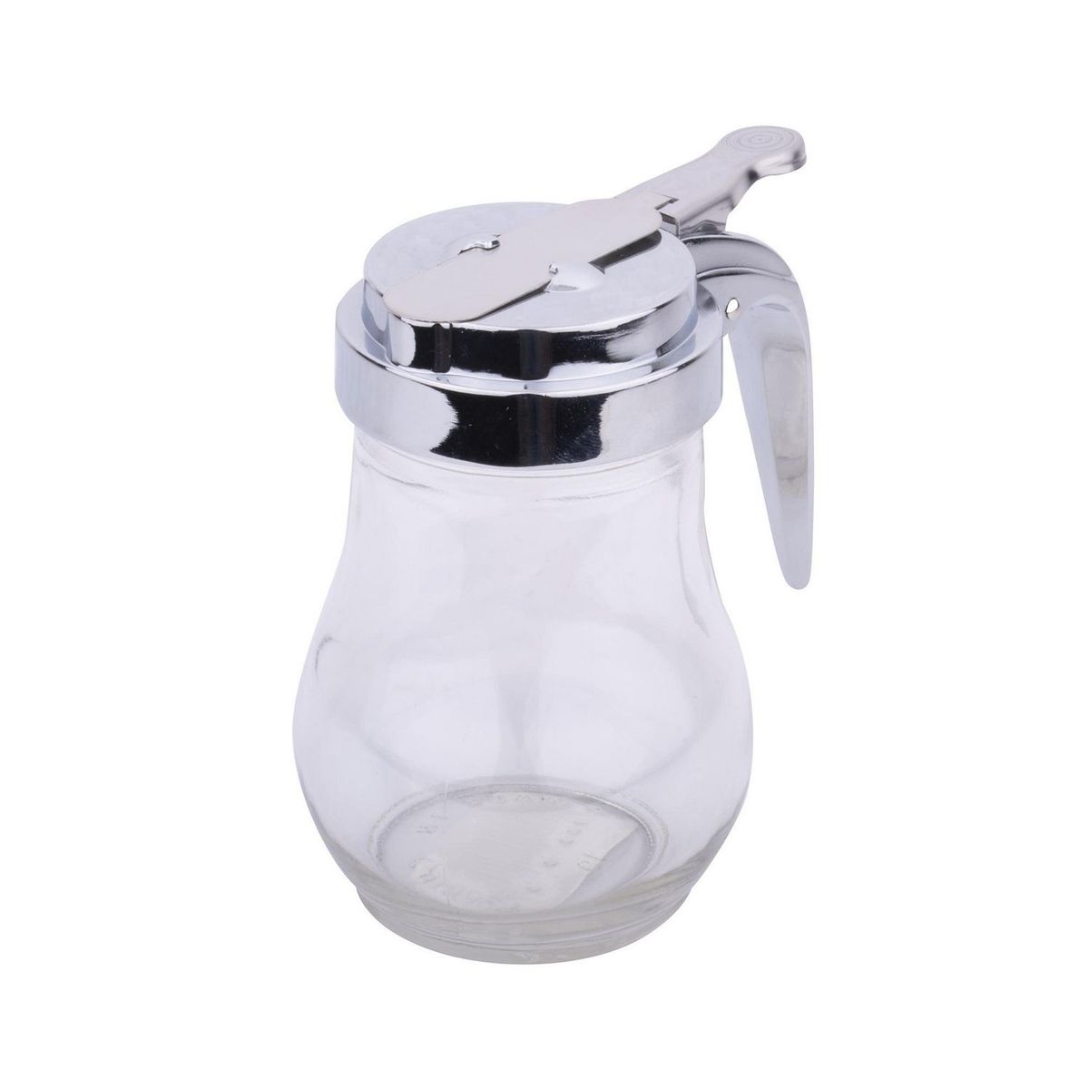 Tablecraft - Mielera vidrio tapa cromada 6 onzas