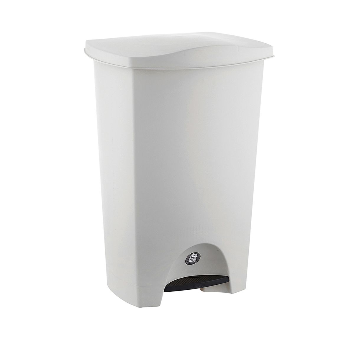 Vanyplas - Bote de Basura Plástico con Pedal de 44L Blanco