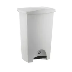 Bote de Basura Plástico con Pedal de 44L Blanco