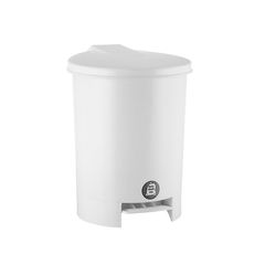 Bote de Basura Plástico con Pedal de 12L Blanco