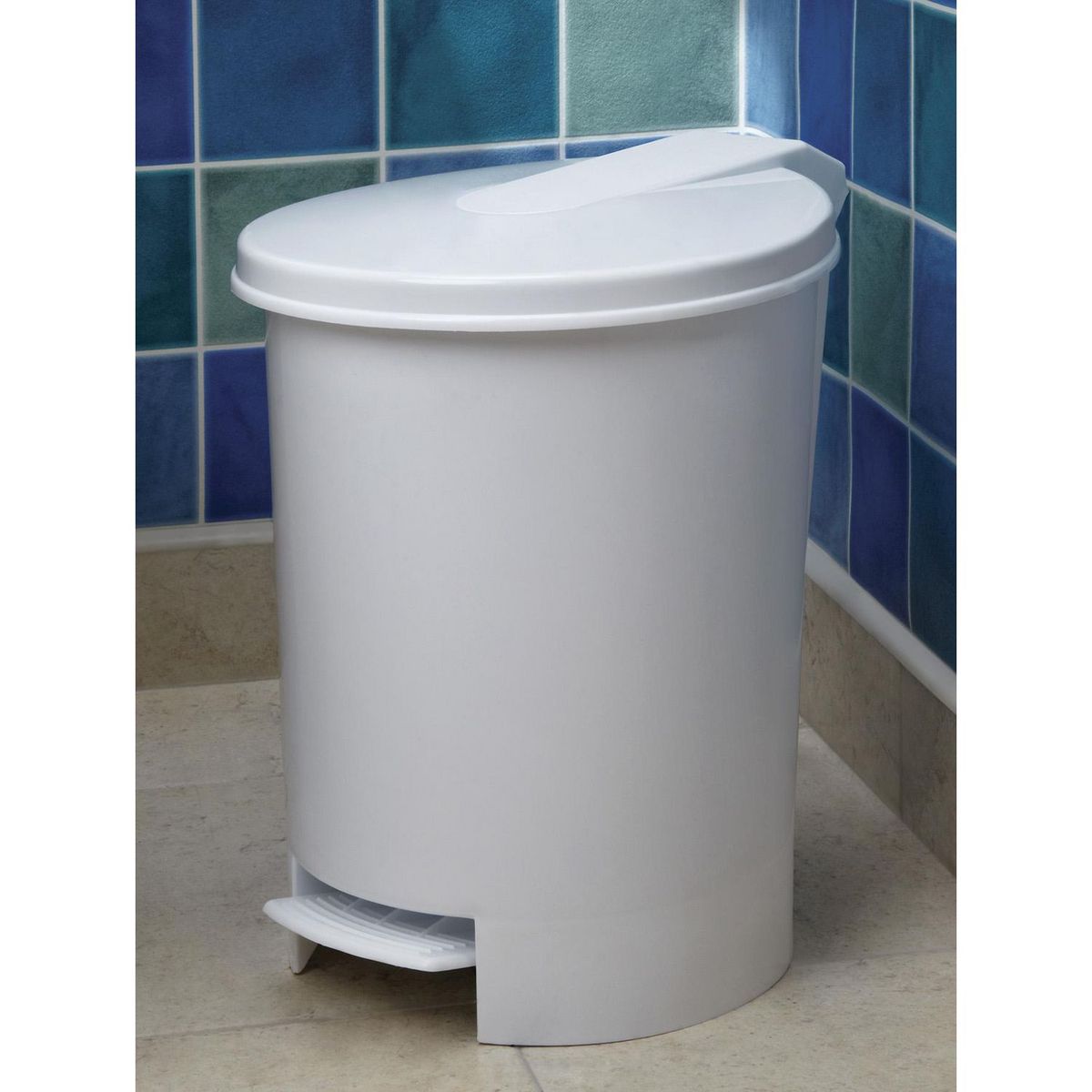 Vanyplas - Bote de Basura Plástico con Pedal de 12L Blanco