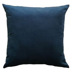 Cojín deco de 43x43cms suave terciopelo brilante color azul marino.