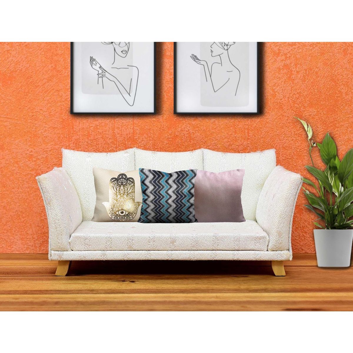 Just Home Collection - Cojín Decorativo Tiffany Turquesa 43 x 43 cm