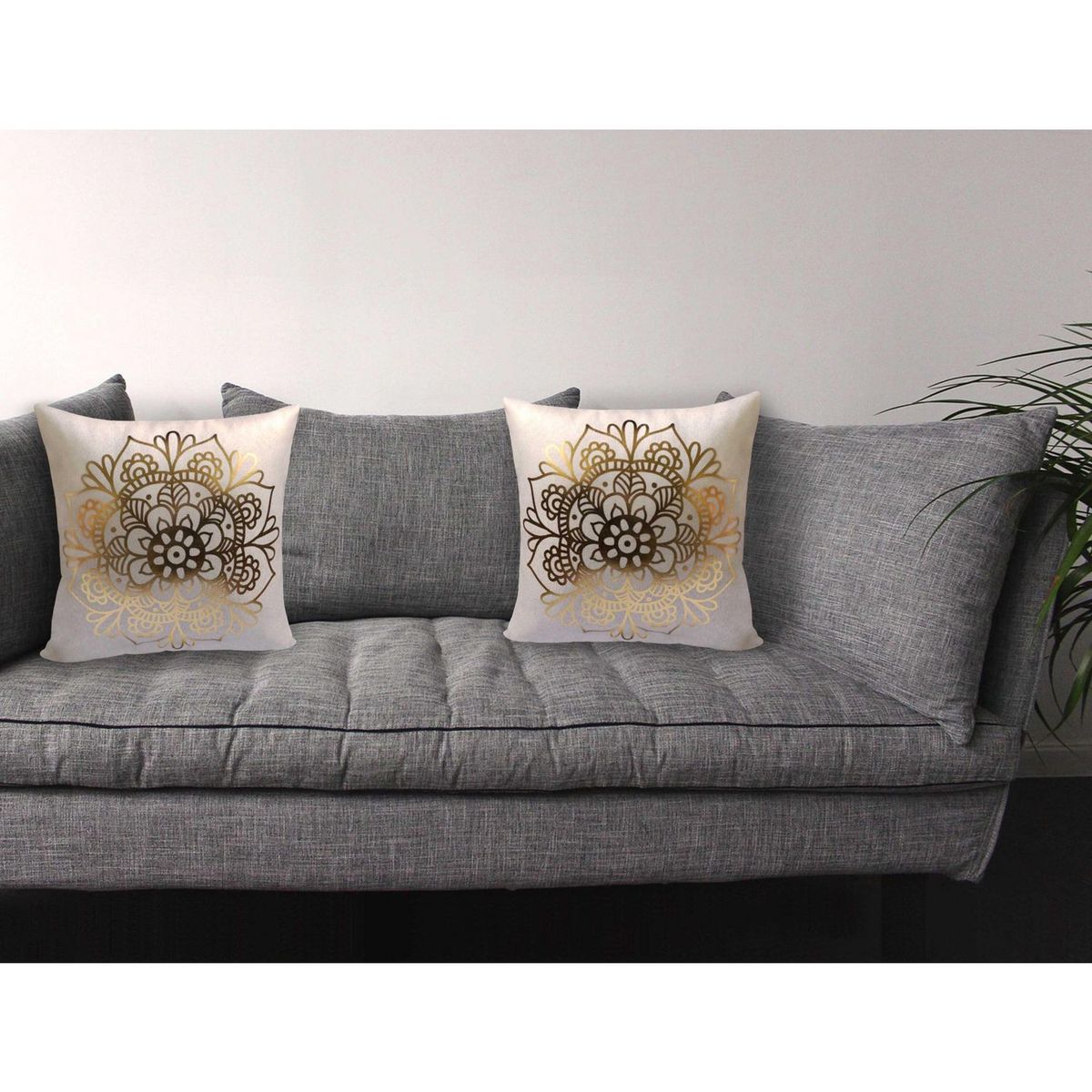 Just Home Collection - Cojin decorativo Foil mandala