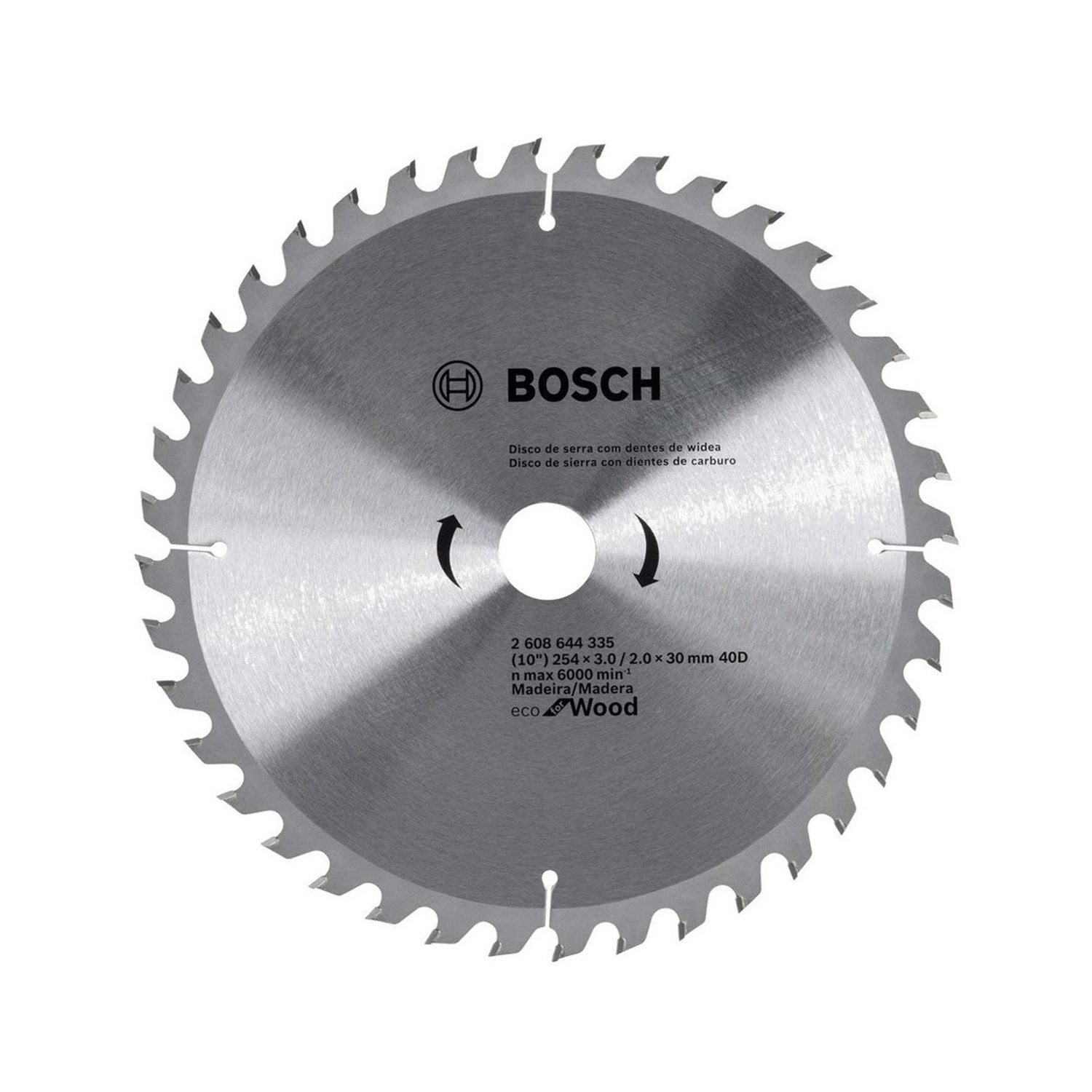 Bosch - Disco sierra circ 10"; 40 d