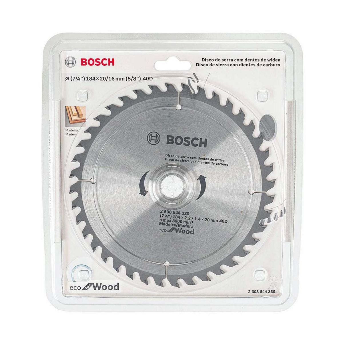 Bosch - Disco sierra circ 7 1/4" 40 d