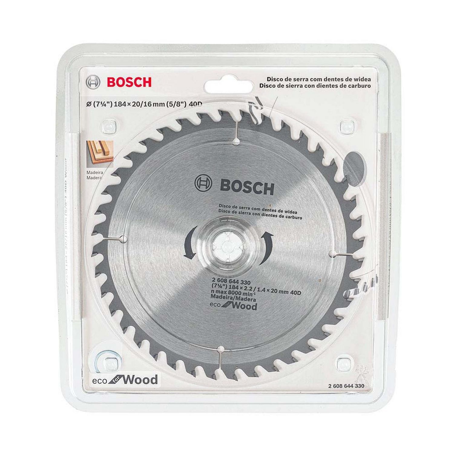 Bosch - Disco sierra circ 7 1/4" 40 d