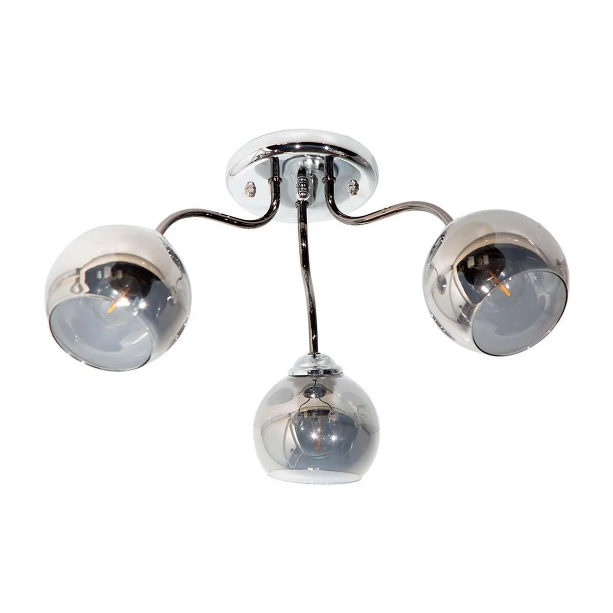 Bright Star Lighting - Lámpara de Techo Cromo 3 Luces E27
