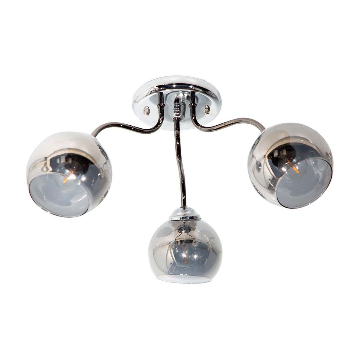 Bright Star Lighting - Lámpara de Techo Cromo 3 Luces E27