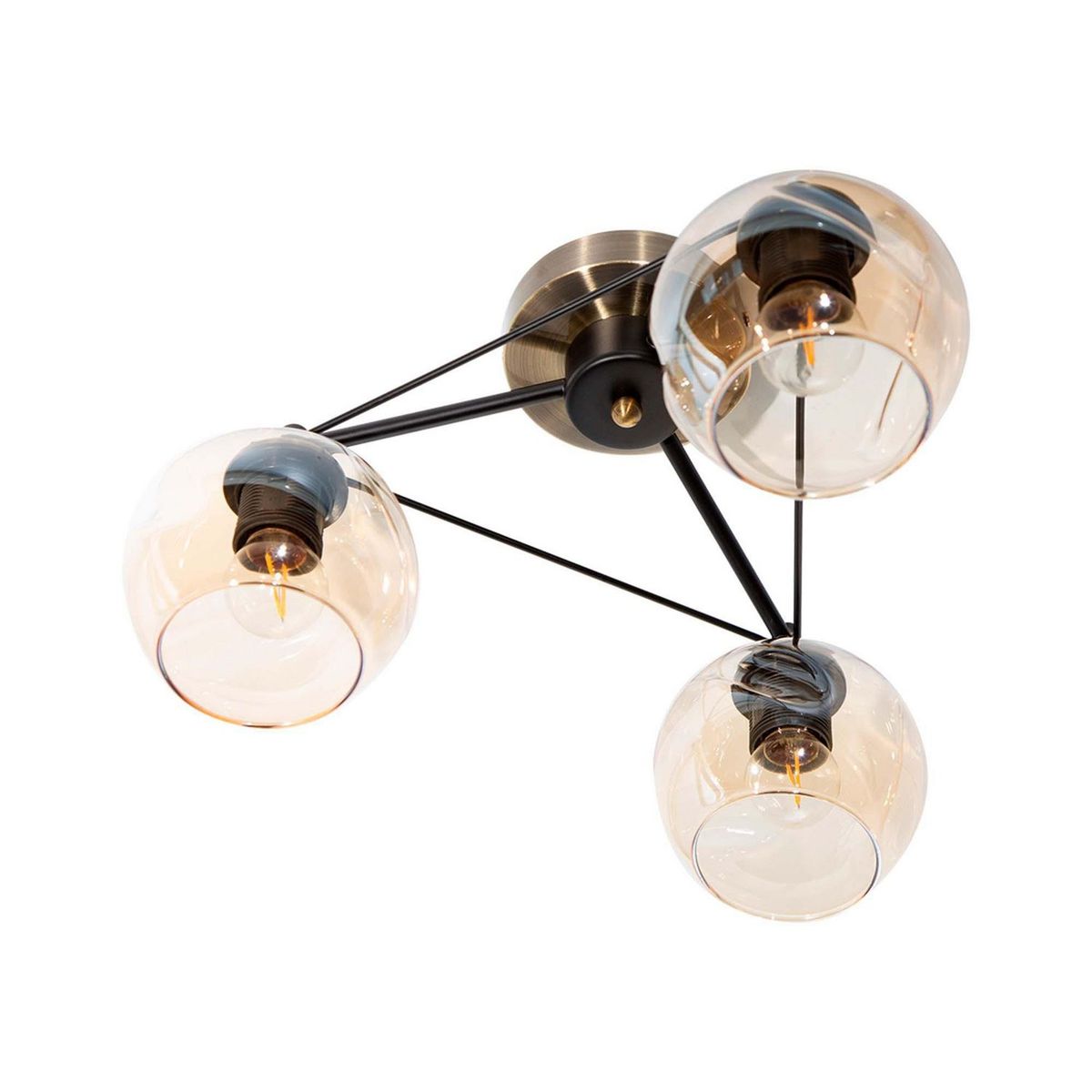 Bright Star Lighting - Lámpara de Techo Acero 3 Luces E27
