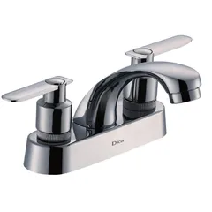 Mezcladora para Lavabo de 4" con Manerales de Palanca