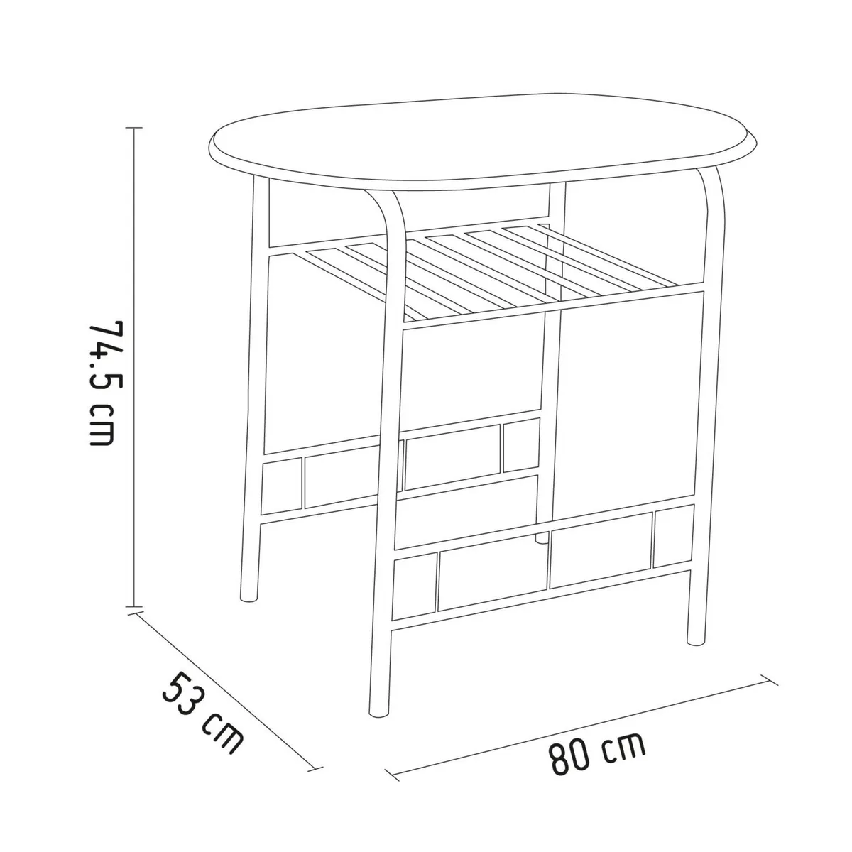 Comedor con 2 Sillas Clásico 80X53X74 cm, marca Casa Bonita - Foto 2