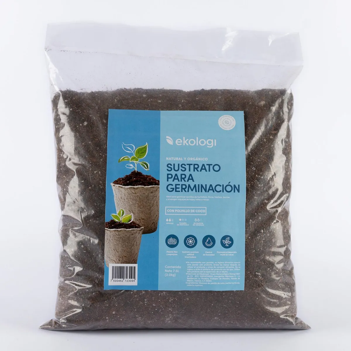 Ekologi - Sustrato p/germinación orgánico 7.5 Litros