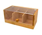Caja Té Bambú 3 compartimentos