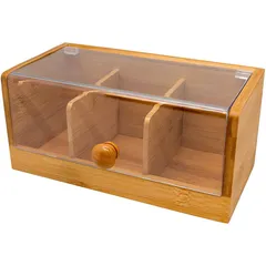 Caja Té Bambú 3 compartimentos