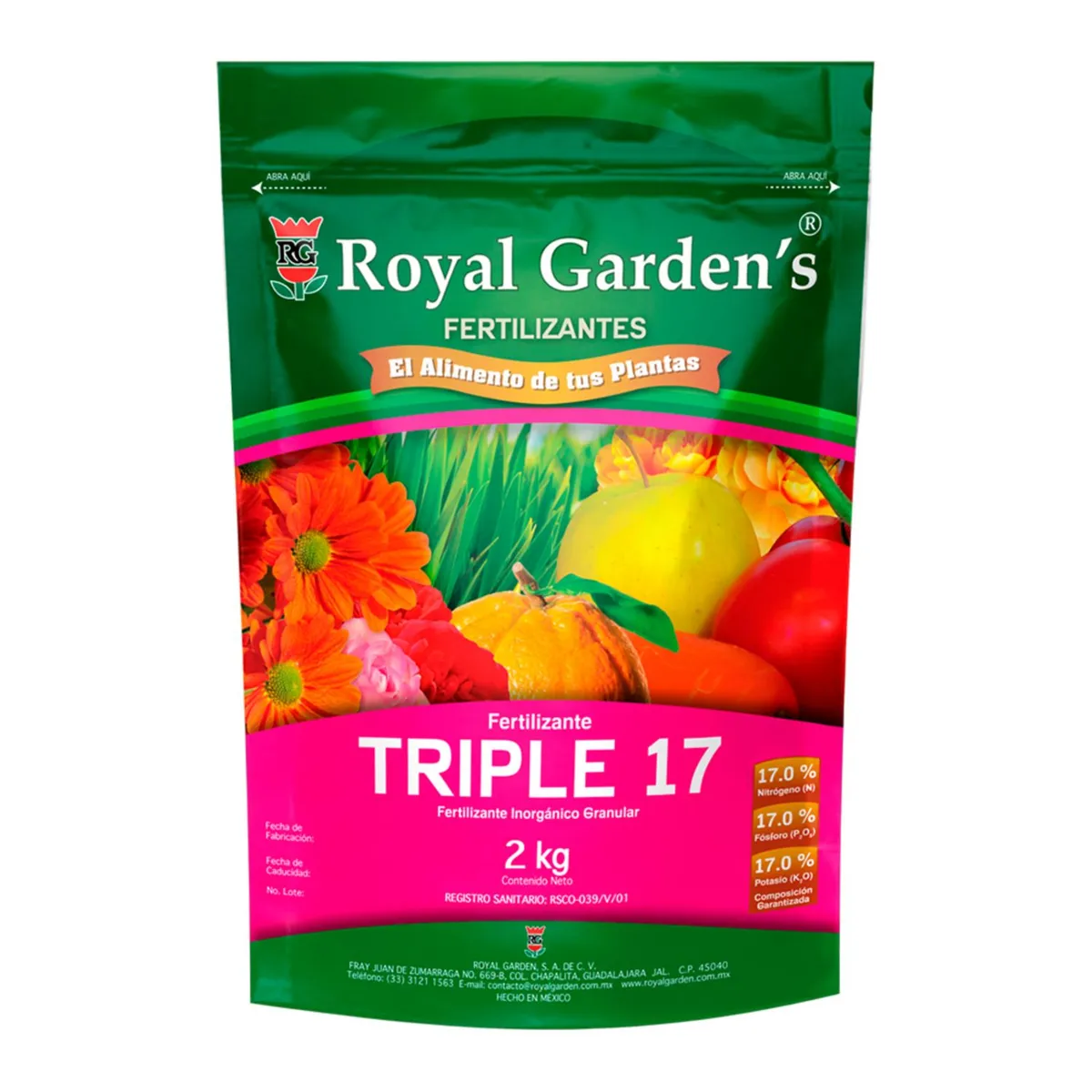 Royal Gardens - Triple 17 Fertilizante 2 kg